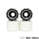 BONES WHEEL ボーンズ ソフトウィール(クルーザー) ATF ROUGH RIDERS ETERNAL FLAME(80A)白 59mm スケートボー...