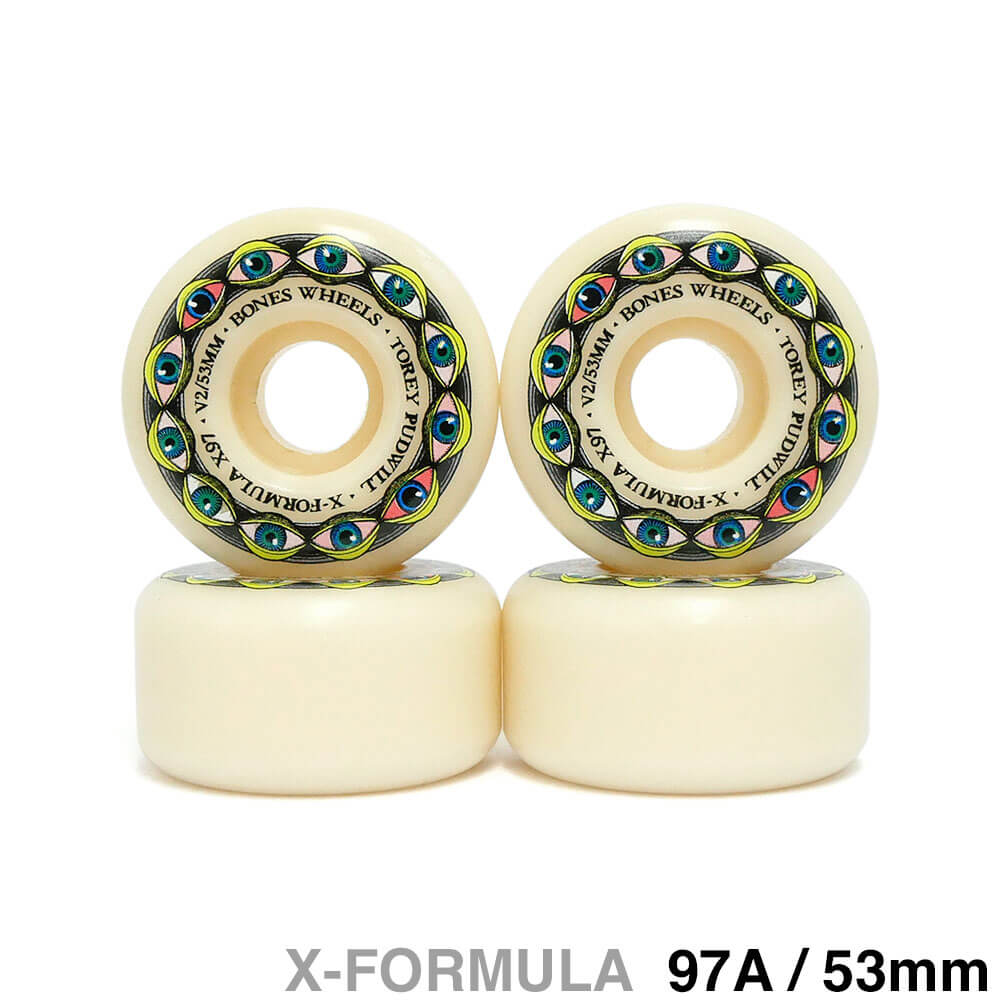 Rakuten - BONES WHEEL ボーンズ ウィール X-FORMULA 97A V2 LOCKS TOREY PUDWILL FRYING EYES 53mm スケートボード スケボー