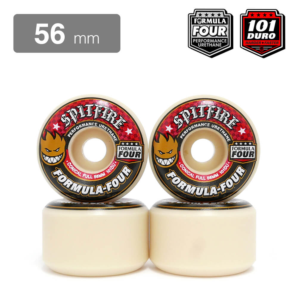 SPITFIRE WHEEL スピットファイヤー ウィール FORMULA FOUR (F4) CONICAL FULL 101D 56mm スケートボード スケボー