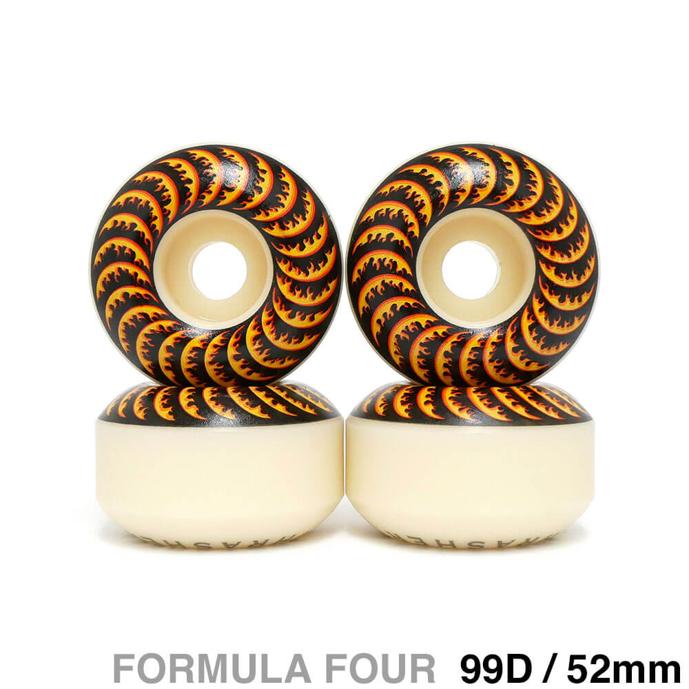SPITFIRE WHEEL スピットファイヤー ウィール FORMULA FOUR (F4) CLASSIC 99D THRASHER X SPITFIRE FLAME CLASSIC 52mm スケートボード スケボー