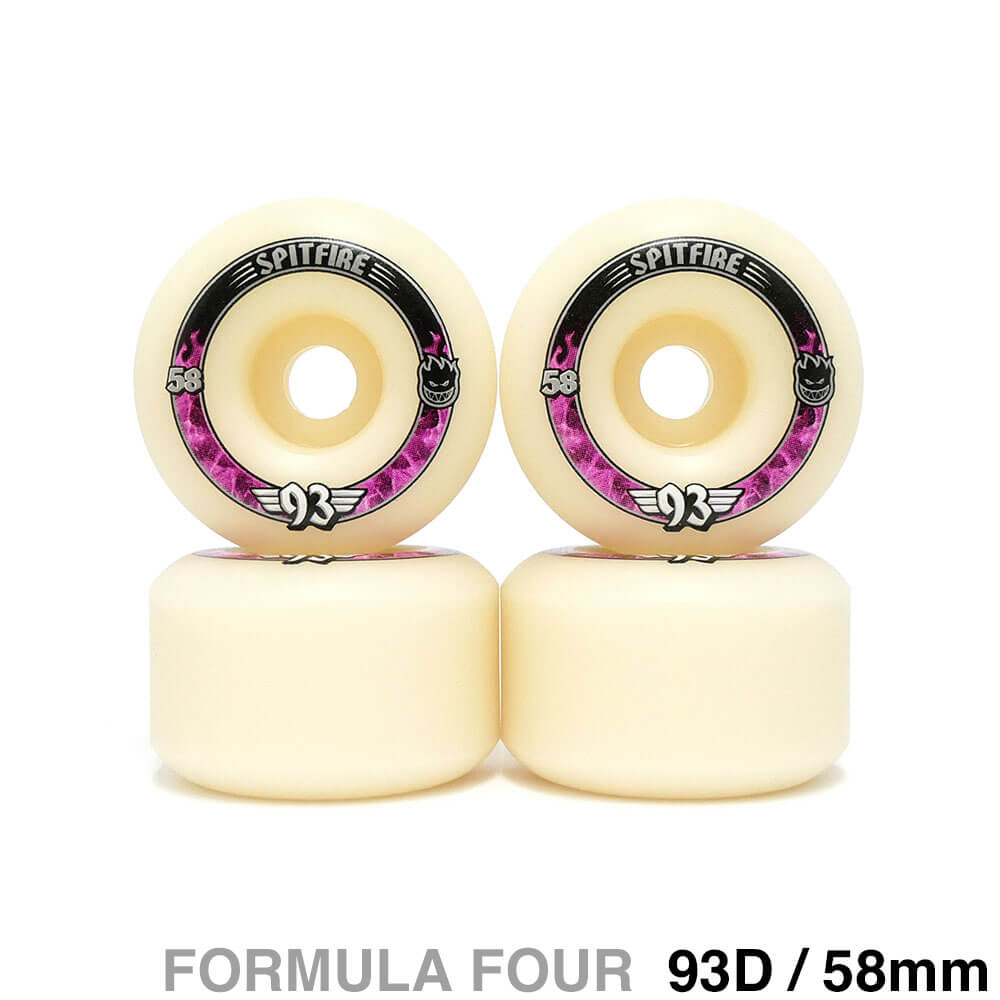 SPITFIRE WHEEL スピットファイヤー ウィール FORMULA FOUR (F4) RADIALS 93D SOFT SLIDERS 58mm スケートボード スケボー