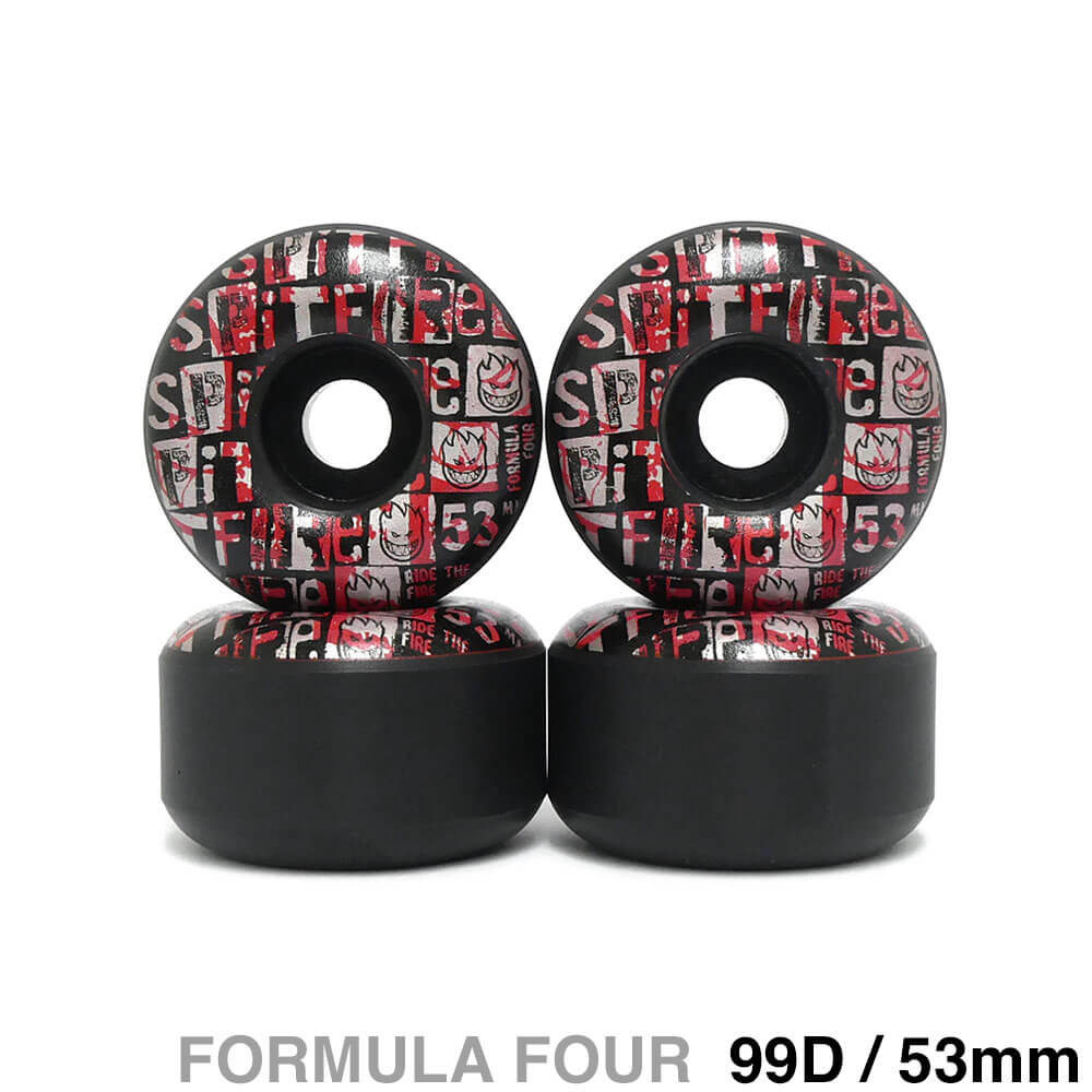 SPITFIRE WHEEL スピットファイヤー ウィール FORMULA FOUR（F4）99D RADIALS RANSOM 黒 53mm スケートボード スケボー