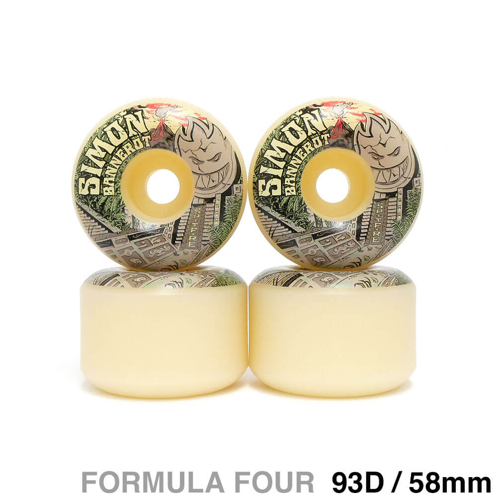 SPITFIRE WHEEL スピットファイヤー ウィール FORMULA FOUR (F4) RADIAL FULL 93D SOFT SLIDERS SIMON BANNEROT TEMPLO 58mm スケートボード スケボー