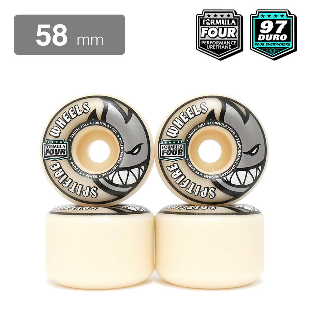 SPITFIRE WHEEL スピットファイヤー ウィール FORMULA FOUR (F4) RADIAL FULL 97D 58mm スケートボード スケボー