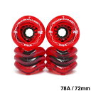 SHARK WHEEL シャークウィール ソフトウィール(クルーザー) DNA TRANSPARENT(78A) RED 72mm スケートボード スケボー