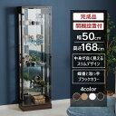 【台数限定50%OFF!〜9/11(木)1:59まで】 コレクションケース フィギュア棚 完成品 ダウンライト 幅50cm 高さ168cm ハイタイプ ガラスケース ディスプレイ ぬい 推し ペンラ 開梱設置 アイリーン50H