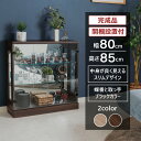 コレクションケース フィギュア棚 完成品 ダウンライト 幅80cm 高さ85cm ロータイプ ガラスケース ディスプレイ ぬい 推し ペンラ 開梱設置 アイリー...