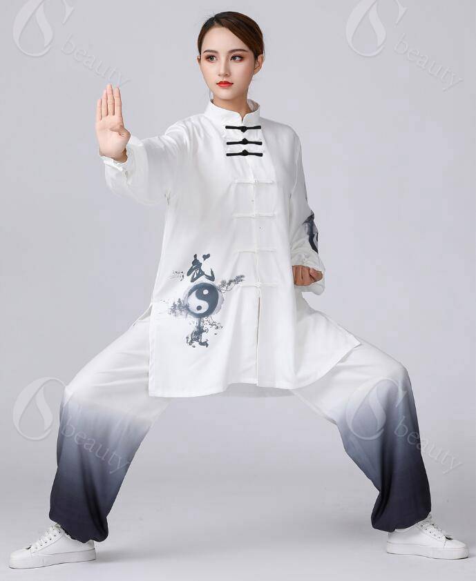 樂天商城 - 春秋男女兼用太極拳専用服　切り替え大人太極拳演出服　武術チャイナ風太極拳舞台衣装　団体服/朝練/トレーニングプレゼント/試合選択太極拳/武術 カンフー/スポッツ運動服 気功ユーガ厚手