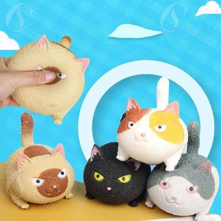 4個セット スクイーズ ねこ ぬいぐるみ おもちゃ 動物 かわいい ストラップ 握る ストレス解消 もちもち グッズ ネコ グッズ 猫 雑貨 小物 プチギフト 誕生日プレゼント 子供 クリスマスプレゼント 子供 おもちゃ 3歳 4歳 5歳 送料無料 csbeauty-10014023 CSビューティ 楽天市場支店 サンプル画像2