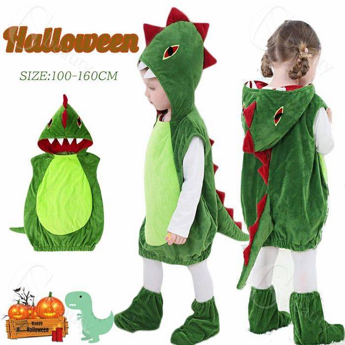 Rakuten - ハロウィン 衣装 子供 恐竜 着ぐるみ コスプレ衣装 女の子 恐竜 仮装 おもしろ クリスマス衣装 オールインワン 男の子 可愛い ハロウィン コスチューム パーティー 誕生日 発表会 イベント 演出服 学園祭 cosplay 2歳 写真撮影 100-160cm 靴カバーおまけ