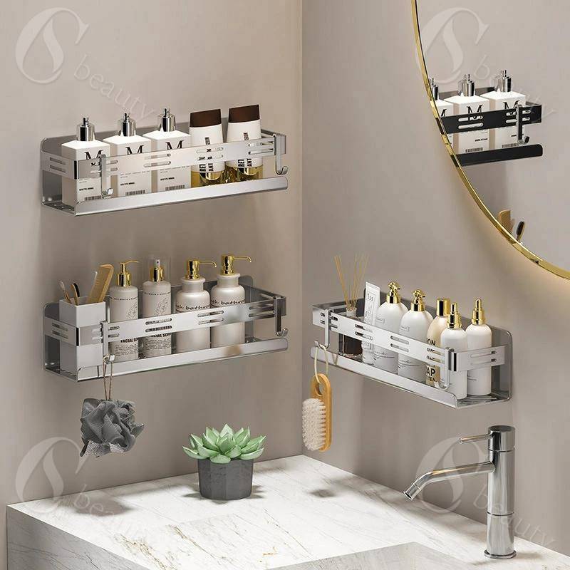 浴室用ラックステンレス シャワーラック お風呂ラック 防水と防錆 壁掛け 調味料ラック 収納棚ラック ..