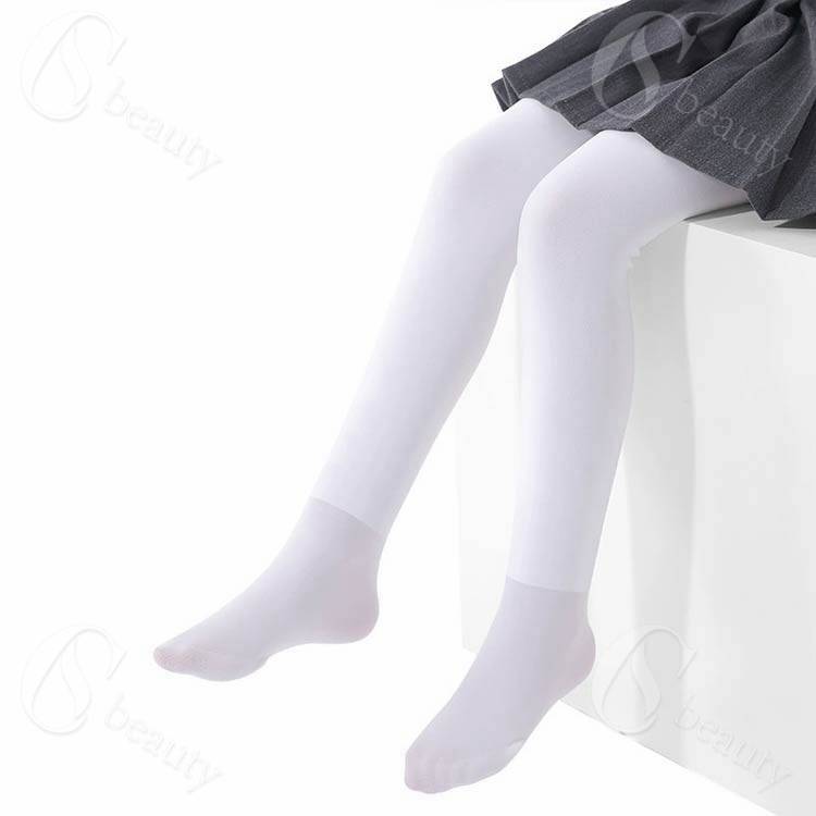 女の子 キッズ靴下 裏起毛1200Dタイツ カラータイツ ホワイト 暖かい 子供 防寒 キ...