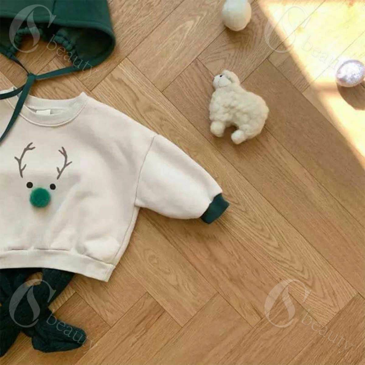 クリスマス ベビー スウェット トレーナー 長袖 サンタ トナカイ パーカー 女の子 ...