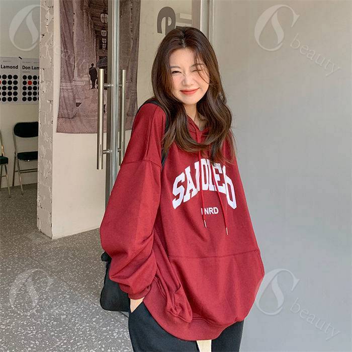 Rakuten - パーカー トップス Tシャツ レディース 長袖 大きめ 冬 長袖 ロングパーカー おしゃれ ゆったり 韓国 婦人服 フード付き コットン トップス アウトドア カジュアル 部屋着 シャツ 学生 20代30代40代 体型カバー