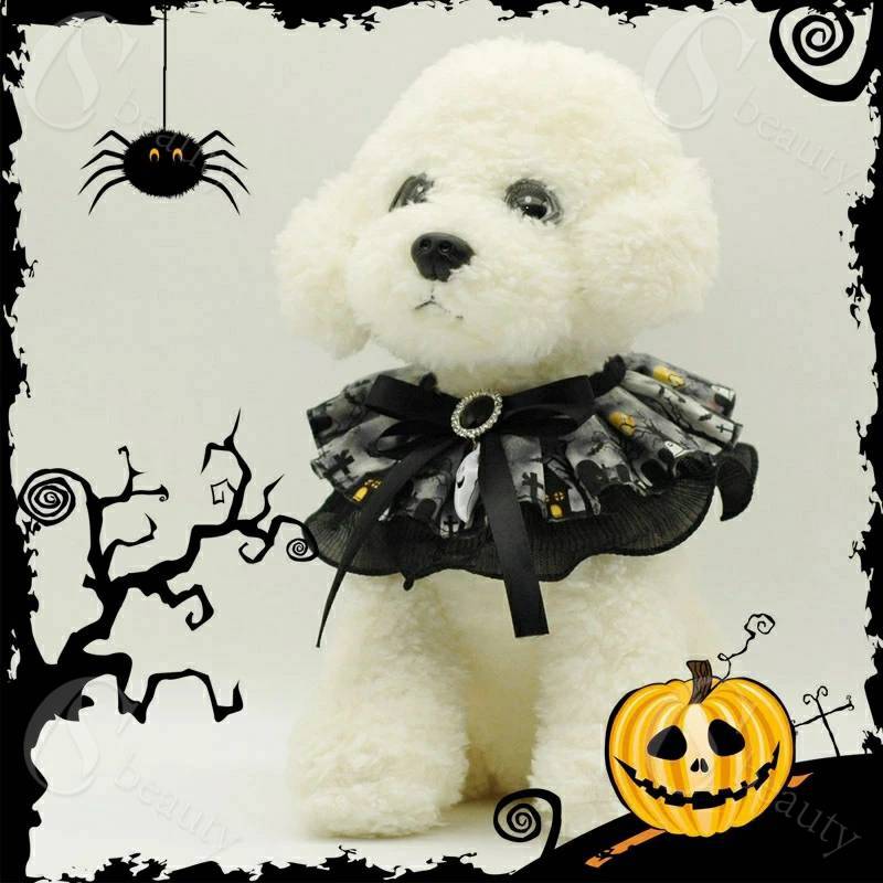 送料無料 ハロウィン ペット コウモリ 首輪 犬 猫 レース 犬猫用 アクセサリー かわいい おしゃれ Hall..