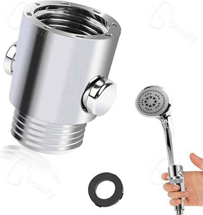 水流制御バルブ シャワー ストップボタン 止水アダプター G1/2 ユニバーサルサイズ ABS シャワーヘッド..