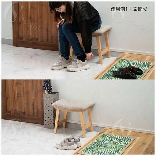 椅子 チェア スツール おしゃれ 北欧 アンティーク レトロ クッション 腰掛け 背もたれなし 木製 天然木 オットマン ダイニング リビング 低い ソフトレザー ワイド 疲れない 玄関 高さ42cm 幅48cm csbeauty-10015377 CSビューティ 楽天市場支店 サンプル画像3