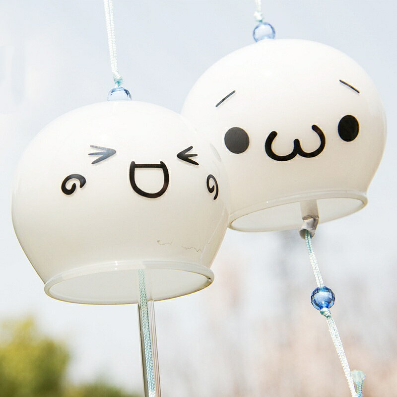 風鈴 ガラス風鈴 手作り風鈴 ガラス 風鈴祭り 夏飾り かわいい 表情デザイン 風鈴まつり 澄んだ音 厄除け お守り 幸運をもたらす 涼しい感じ おしゃれ 窓屋根飾り 室内外兼用 おみやげ プレゼント ギフト 贈り物 飾り物