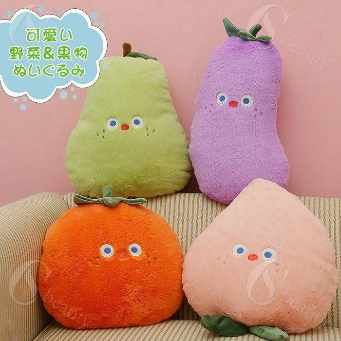 ぬいぐるみ 果物 フルーツ 抱き枕 可愛い ナス なす トマト ナシ なし 梨 モモ 桃 もこもこ ふわふわ 人形 置物 インテリア かわいい キッズ 男の子 女の子 子供 彼女 誕生日 プレゼント ギフト クリスマスプレゼント 送料無料