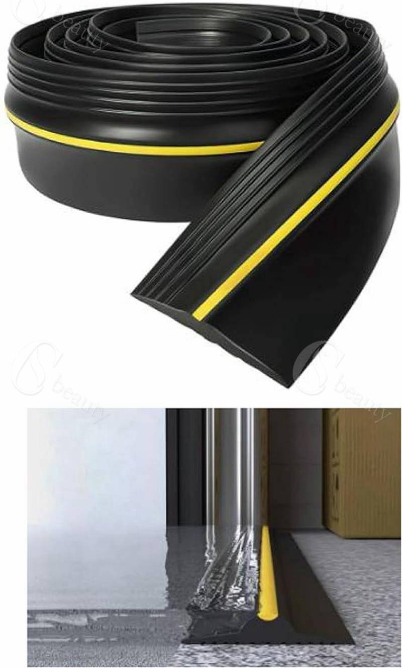 ゴムストリップ 車庫 ガレージ 駐車場 シャッター 雨/雪/埃/風 侵入防止 対策 滑り止めリッジ PVC素材 ..