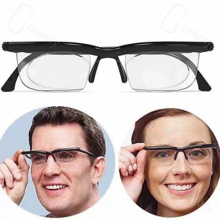 めがね 度数調節シニアグラス 軽量 収納ポーチ付 度数調整 調整機能 調整可能 -6.0D〜+3.0D調整可能で..