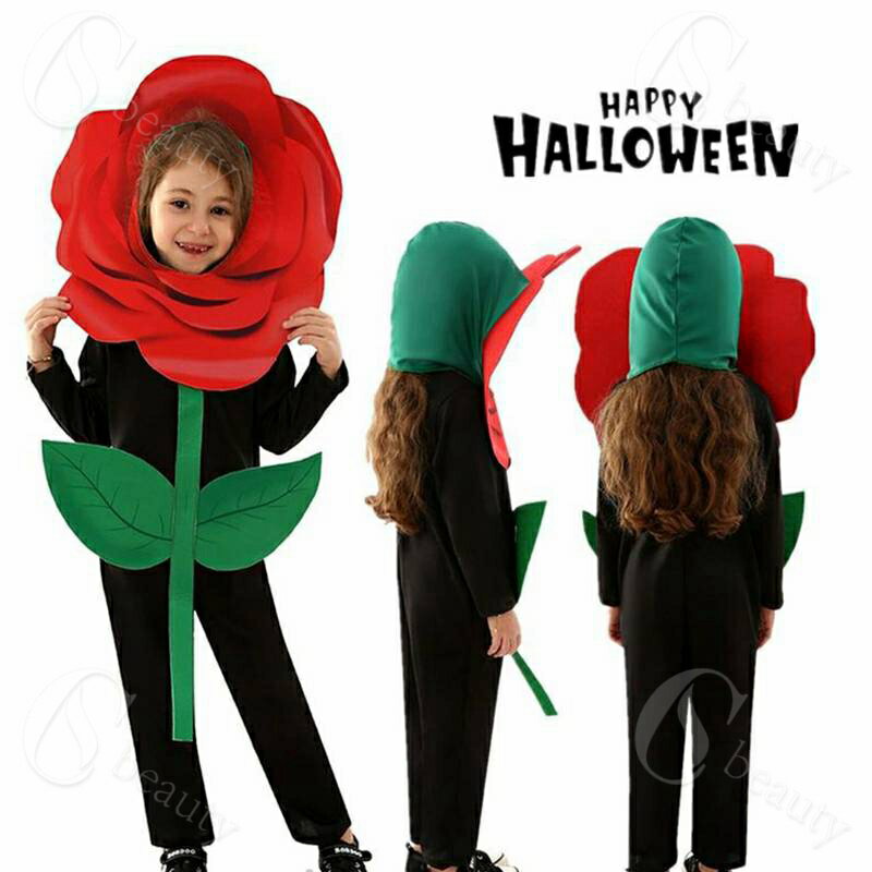 Rakuten - ハロウィン バラ 花 コスプレ 植物 コスチューム オールインワン 衣装 仮装 子供用 ハロウィン衣装 悪魔 ドクロ 男の子 女の子 コスプレ衣装 コス お化け 余興 パーティー 文化祭 舞台劇　演出服 表演着 キッズ ロンパース パーティーグッズ ステージ服 変装 プレゼント
