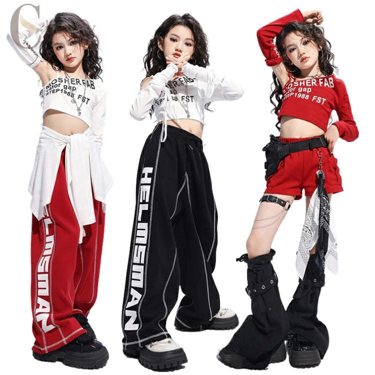 ダンス 練習着 キッズ セットアップ 黒 赤 キッズダンス衣装 女の子 セットアップ jazz ジャッズダンス..