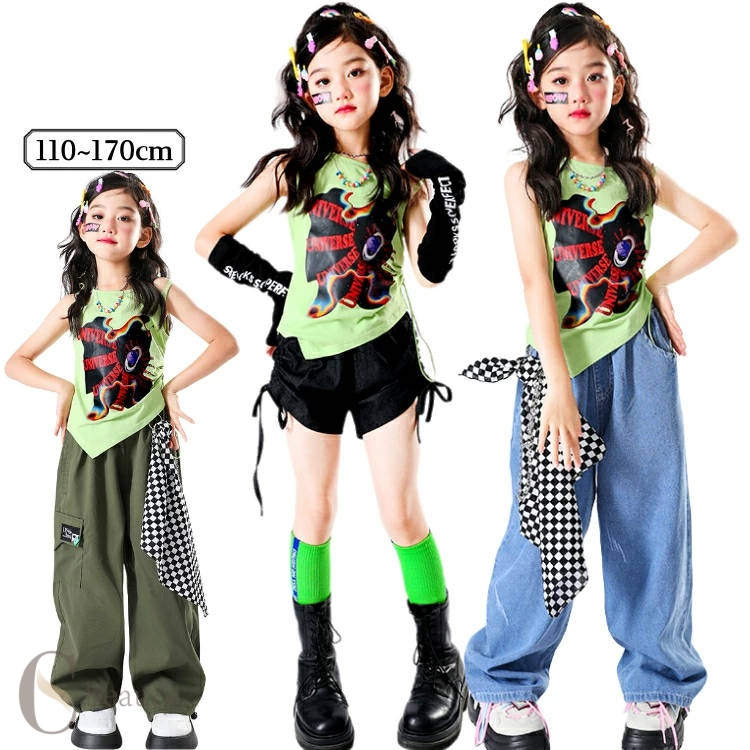 商品内容 キッズダンス衣装 セット/　単品商品仕様 素材：ポリエステル、その他 商品サイズ 　写真を参考してください。 梱包 現在、弊ショップの包装につきましては、エコ包装にて郵送しておりますので、プレゼント用のラッピング包装、熨斗の添付は...