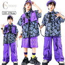 キッズダンス衣装 柄シャツ ダンス衣装 ジャズダンス ユニセックス セットアップ チアダンス ダンスウェア 子供 演出服 k-pop かっこいい HIPHOP 練習着 子供服 ガールズ ファッション ステージ衣装 応援団 キッズダンス チアガール jazz キッズ ヒップホップ 紫 パープル