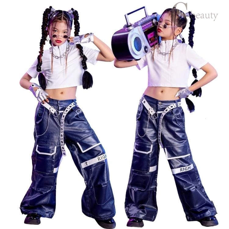 キッズ ダンス 衣装 キッズ ダンス ステージ衣装 ジャズダンス ダンスウェア女の子 セットアップ へそ..