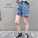 韓国子供服 女の子 ボ ショーツ デニム 夏着 キッズ デニムショートパンツ ハート 可愛い ブルー ジーンズ パンツ ショート コーデ ガールズ 夏 デニムショートパンツ 普段着 子供 デニムパンツ 110cm 120cm 130cm 140cm 150cm 160cm