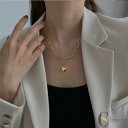 ネックレス レディース 重ね付け 軽量 チェーン ハート ゴールド 金属アレルギー 対応 プレゼント 女性 シンプル 母の日 クリスマスプレゼント 記念日 結婚...