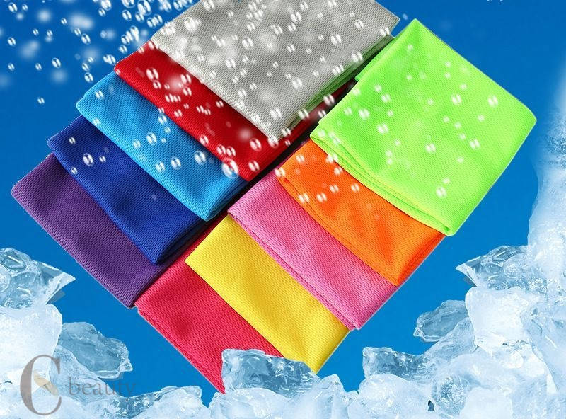 【ポイント10倍★7/31まで】送料無料 クールタオル 冷却タオル スポーツ アウトドア ひんやり 冷たい 熱中症対策 暑さ対策 30×80cm フィットネス ランニング ジョギング 冷感 薄手 速乾 無地