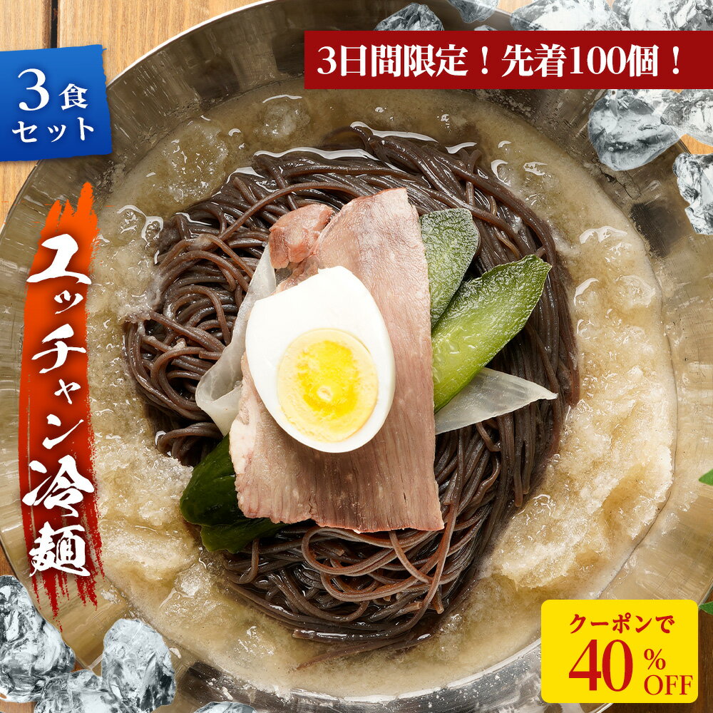 Z【エントリーでポイント10倍!18日12時からフライングセール開始!100枚限定!衝撃の40%OFF!2,000円OFFクーポン配布中!】ユッチャン 冷麺 250g×3食 スープ 韓国 取り寄せ 冷凍 ハワイ 発祥 麺 送料無料 公式 内祝い 贈り物 食品 グルメ 惣菜 簡単 岩手 大阪 ゆっちゃん