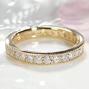 K18YG ダイヤ フルエタニティリング【0.80ctUP】/【送料無料】【代引手数料無料】【刻印無料】【品質保証書付】エタニティ ダイヤ ダイアモンド イエロ...