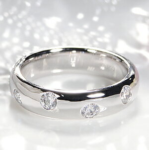 Pt900 ドット ダイヤモンド リング【0.5ct】/【送料無料】【代引手数料無料】【刻印無料】【品質保証書付】【無垢】エタニティ ダイヤ ダイアモンド プラチナ リング 指輪 レディース ジュエリー ギフト プレゼント diamond ring SIのサムネイル