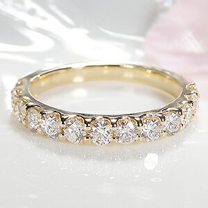 K18YG ダイヤモンド エタニティリング 【 1.0ct】 /【送料無料】【代引手数料無料】【刻印無料】【品質保証書付】ダイヤエタニティ ダイア イエローゴー...