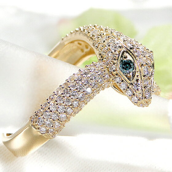 K18YG【1.0ct】ダイヤモンド 蛇 パヴ...の紹介画像2