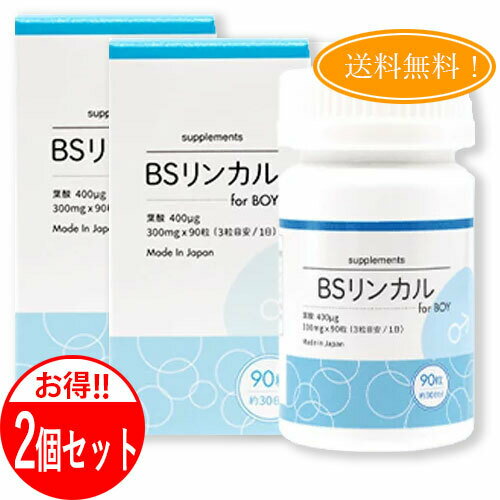 リンカルBS forBoy BSリンカル 日本製 葉酸400mcg配合 30日分300mg×90粒入り