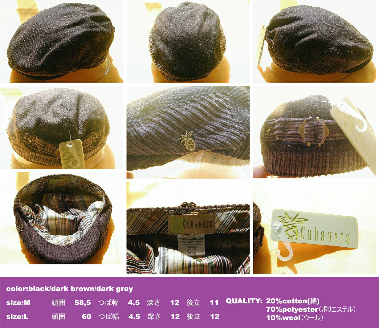 Cubavera �ʥ��塼�Х�����ˡ����꺤��.��Ź����ۡ��˽����ѡ�UNISEX hunting black ����˥��å��� �ϥ���󥰡��֥�å�