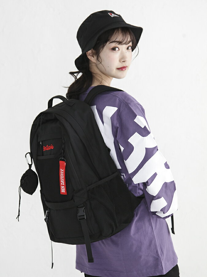 大きめ 大きいサイズ 男性 Eco 男女兼用 使いやすい 女性 丁度いい シンプル ブラック 通勤 バッグ 合わせやすい たっぷり 通学 旅行 カジュアル お揃い ペア カップル Ben Davis College Day Pack Eco Bag バッグ バックパック