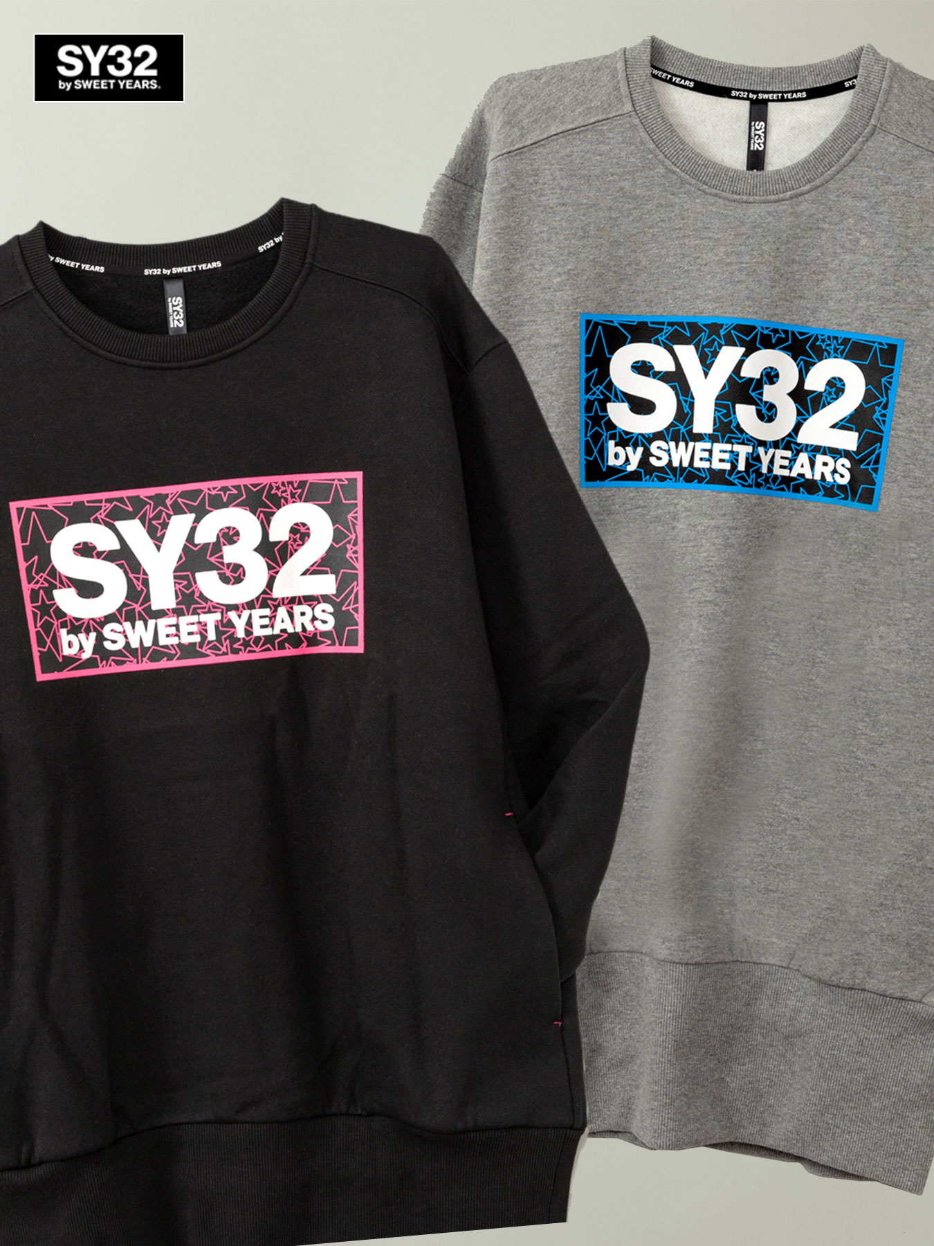 【SY32 by SWEET YEARS】BIG SILHOUETTE PULLOVER ｜ プルオーバー トレーナー スウェット 長袖 通販 秋 秋服 メンズ レディース ユニセックス 黒 ブラック フリーサイズ ゆったり 大きめ たっぷり 人気 おすすめ おしゃれ ブランド 流儀圧搾 METHOD