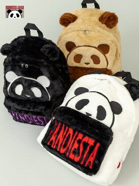 <送料無料>【PANDIESTA JAPAN】 もこもこ フェイク ファー リュック | 和柄 バッグ バックパック デイパック かばん 鞄 通販 メンズ レディース ユニセックス 冬 冬鞄 冬用 白 ホワイト 黒 ブラック ベージュ A4 書類 教科書 人気 パンダ ブランド 流儀圧搾 METHOD