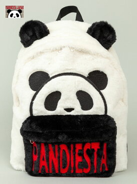 <送料無料>【PANDIESTA JAPAN】 もこもこ フェイク ファー リュック | 和柄 バッグ バックパック デイパック かばん 鞄 通販 メンズ レディース ユニセックス 冬 冬鞄 冬用 白 ホワイト 黒 ブラック ベージュ A4 書類 教科書 人気 パンダ ブランド 流儀圧搾 METHOD