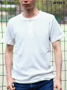 【AVIREX】DAILY THERMAL HENLY NECK T-SHIRT ◇ ｜ Tシャツ 半袖 夏 夏服 Vネック インナー 無地 通販 メンズ 白 ホワイト 黒 ブラック グレー 緑 カーキ オリーブ 紺 ネイビー S M L XL LL 2L 大きいサイズ おすすめ かっこいい 丈夫 長持ち シンプル ミリタリー 流儀圧搾