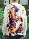 ◆Fashion THE SALE◆【抜刀娘 -美麗-】“極彩:穂乃花”プリント ロンT | 和柄 Tシャツ 長T 長袖 ロンティー 通販 メンズ レディース ユニセックス 秋 秋服 オールシーズン 白 ホワイト 黒 ブラック M L XL LL 2L XXL 3L 大きいサイズ おすすめ 流儀圧搾 METHOD