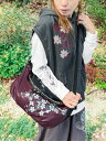 【雅結】 枝垂れ桜 刺繍 配色切替 がま口 バッグ | 和柄 バッグ BAG がま口 ガマグチ ショルダー レディース 女性 ピンク えんじ 赤 ワイン レッド...