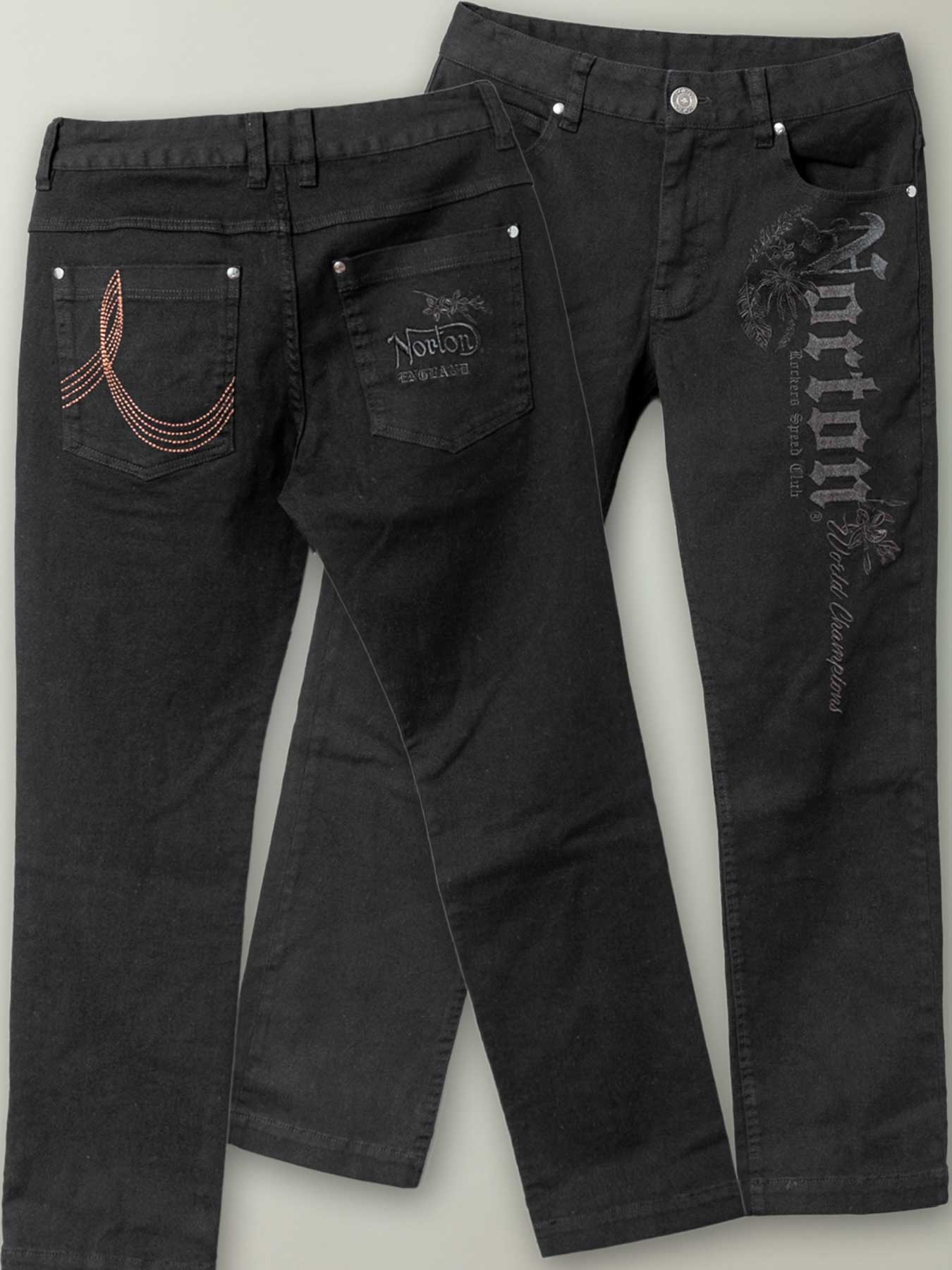 【Norton】接触冷感ブラックボタニカル デニムパンツ｜ ボトム ずぼん 長ズボン ジーンズ ジーパン 通販 メンズ レディース オールシーズン 水色 サックス ブルー 紺 ネイビー インディゴ S M L XL LL 2L XXL 3L 人気 ブランド 流儀圧搾 METHOD