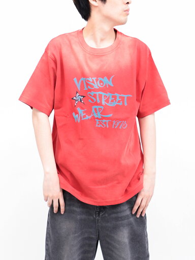 【VISION STREET WEAR】“Star”プリントTシャツ〔別注〕| 半袖 Tシャツ ストリート系 スケーター カジュアル メンズ レディース ユニセックス 黒 ブラック 赤 レッド 紫 パープル M L 大きいサイズ 大きめ ゆったり 春 夏 春服 夏服 星 スター 流儀圧搾 METHOD 【VISION STREET WEAR】“Star”プリントTシャツ〔別注〕| 半袖 Tシャツ ストリート系 スケーター カジュアル メンズ レディース ユニセックス 黒 ブラック 赤 レッド 紫 パープル M L 大きいサイズ 大きめ ゆったり 春 夏 春服 夏服 星 スター 流儀圧搾 METHOD