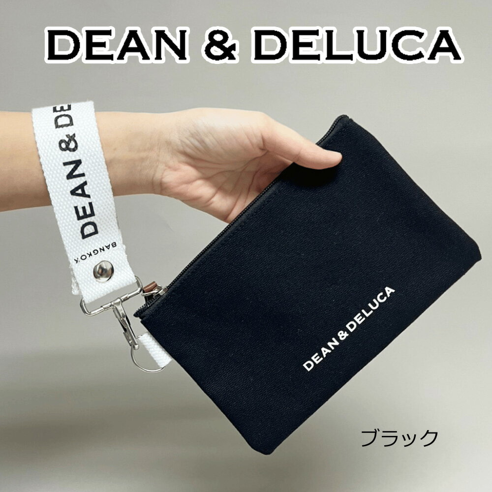 5月上旬発送【海外限定】ディーンアンドデルーカ ポーチ 黒 DEAN & DELUCA ブラック 新作 限定 バンコク タイ 日本未発売 チェルシー フラットポーチのサムネイル